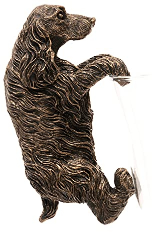 Pot Buddies Cocker Spaniel Plant Pot Ornament - Bronze Color. Hanging Decorative handmade and painted decor for plant pots, planters, vases. Ideal for indoor and outdoor.