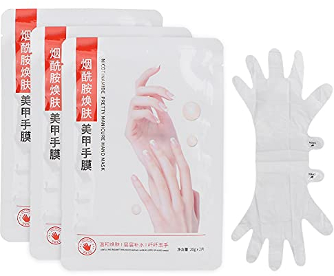6 Paar Feuchtigkeitsspendende Handmaske, Bio-Peeling-Maske für Trockene Hände, Feuchtigkeitsspendende, Feuchtigkeitsspendende, Repariert Trockene Hände Haut