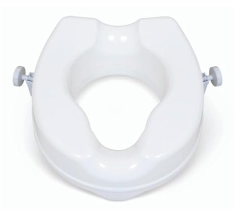Alerta Raised Toilet Seat - 2or 6 - Toilet Seat Raiser - 200kg - Toilet Aids (6 Raise)