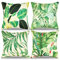 4er-Set Kissenbezug Grüne Dekokissen kissenbezüge Leinen Tropische Pflanze Blätter Dekorative Kissenhülle 40 x 40 cm Quadratische Modern Tropische Dekorativ Dekokissen Bezüge für kissensofa Deko