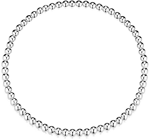 Materia Damen Kugelarmband elastisch 17,5-19cm Silber 925 SA-147-58