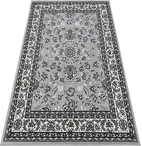 rugsx Teppich BCF Morad KLASYK klassisch, Teppich für Wohnzimmer, Zimmer, Schlafzimmer - grau 80x150 cm