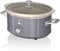 Swan Retro SF17021GRNEU Slow Cooker 3,5L Contenitore di Cottura Rimovibile, Ceramic Non-Stick PFOA & PTFE Free, 3 Livelli di Temperatura, Coperchio di Vetro, Design Vintage, Grigio, 200W