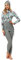 IBTOM CASTLE Muslimische Badeanzug Damen, Burkini Muslim, Ganzkörper Badeanzug Damen, Hijab Badeanzug Damen, Bescheidene Modest Muslim Swimwear Langarm Top+Hosen+Hijab 3 Stücke Set Grau+Blume XXL