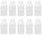 PAREKS 20 botellas de vidrio transparente de 350 ml, reutilizables, recargables, botellas de vidrio para jugos, batidos, bebidas y otras bebidas