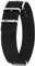 HIRSCH Uhren-Armband Rush Recycle - Uhr-Band im NATO-G10-Style aus recyceltem Polyester - robust & vegan - Schwarz - 22