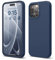 elago Liquid Silicone Case Compatible with iPhone 15 Pro Max Case, Premium Silicone, Full Body Protective Cover [4 Layer Shockproof Structure], Anti-Scratch Soft Microfiber Lining (Jean Indigo)
