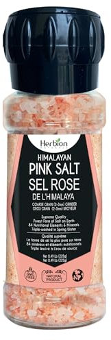 Herbion Naturals Himalayan Pink Salt Coarse Grain Grinder, 225 Grams (7.9 Ounce),Easy to Use, Supreme Quality, Purest Form of Salt (Pack of 1)
