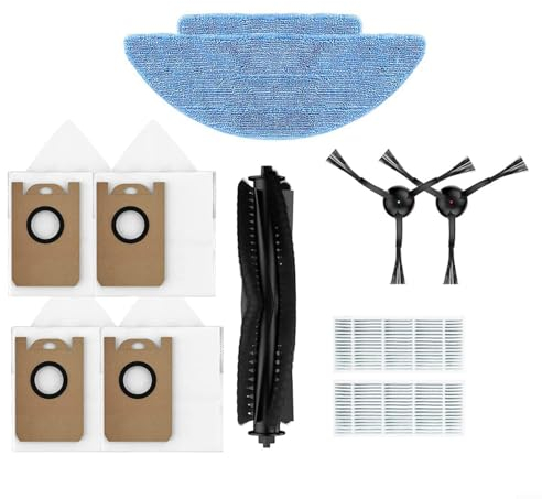 URPIZY Replacement Parts For 𝗟𝗮𝗿𝗲𝘀𝗮𝗿 𝗟𝟲 𝗡𝗲𝘅 Robot Vacuum Cleaner Parts - Main Brush, Dust Bags, Side Brushes, HEPA Filters - Accessories for Peak Performance