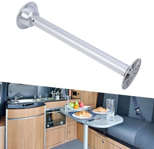 EIMSOAH Pied de Table Pivotant Réglable pour Camping-Car, Hauteur de 27,6 Pouces, Support Détachable avec Verrouillage à Double Boucle, pour Yacht, Camping-Car