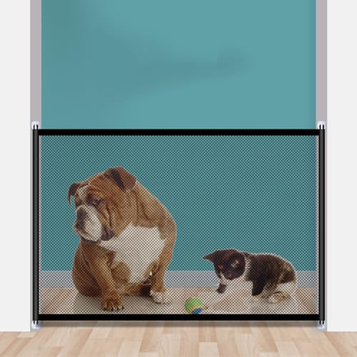 Doukesh Cancelletto Di Sicurezza per Bambini e Cani Barriera per Cani Magic Gate Cancelletto per Bambini Cancelletto per Scale Cancelletto per Cani Barriera per Scale e Vani Porta, 115 × 78 CM