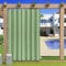 KUZRZNH Outdoor Vorhang Blickdicht Wasserdicht Wetterfest Blackout Outdoorvorhänge mit ösen, Sichtschutz Sonnenschutz Gardine/Vorhänge for Patio Balkon Pavillon,Obst Grün,1 Stück|120x213CM(BxH)