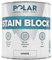 Polar Stain Blocker Paint - Satin White - 1 Litre | Ideal for Concrete, Cement, Wood, Brick & Painted Surfaces | Prevents & Removes Stains, Grease, Water Marks & Rust on Internal Walls & Ceilings
