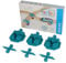 Yamba Adapter-Set Link - mit Adapter-Steinen für Brio®-Schienen und Duplo®-Bausteine. Passt auf alle gängigen Holzeisenbahnen und Klemmbausteine. Swiss Made (55082)