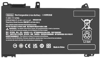 RE03XL RF03XL Batterie pour HP ProBook 430 440 450 445 455 445R 455R G6 ProBook 430 440 445 450 455 G7 REO3XL L32656-005 L32407-AC1 L32407-2B1 L32407-2C1 HSTNN-OB1C HSTNN-0B1C HSTNN-DB9A 11.55V 37Wh