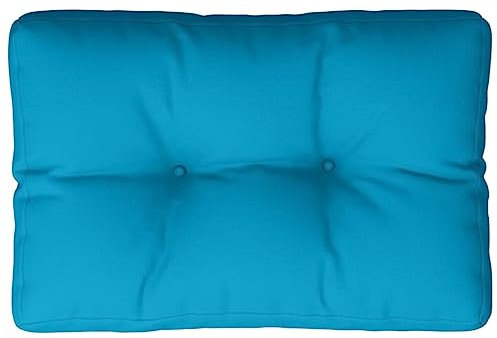 vidaXL Coussin de Palette Bleu Clair 60x40x12 cm Tissu, Coussin, Coussin de canapé, Coussin de Chaise, Coussin extérieur, Oreiller de Dos