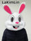 LaKimLin Mascotte Mascotte Lapin en Peluche Blanc et Rose Taille Unique