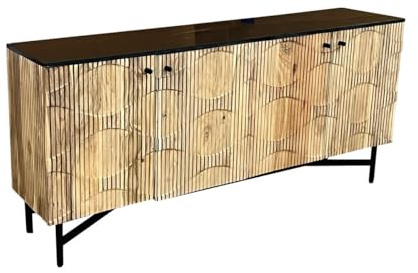 Home ESPRIT Anrichte aus Akazien-Marmor, 175 x 40 x 76 cm