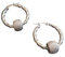 Gold Filled Hoop Earrings with Disco Ball Charms, 15g Each