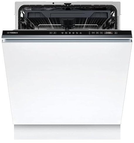 Teknix TX3BD608 3 Series Fully Integrated Dishwasher - 15 Place Settings - Auto Door Opening - External Time Light - Internal LED Lights - Integrated Bottle Washers - Energy Class C - White