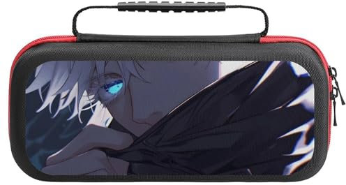 Nintendo Jujutsu KaisenSwitch 2 Tasche | Robuste Nintendo Switch 2 Hülle Mit 20 Spielkarten-Fächern & Netzfach Für Zubehör | Wasserdichte Schutzhülle Für Switch Oled Aus Hart-EVA Mit Velours-I