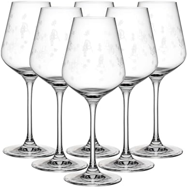 Villeroy & Boch – Toy's Delight Weißweinglas Set 6-teilig, Spülmaschinenfest, Weihnachten, Gläser, Weingläser, Trinkgeschirr, Kristallglas