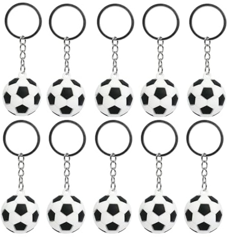 10PCS Porte-Clés de Football Porte Clé Foot pour Fan de Sport Athlètes Cadeaux Créatifs