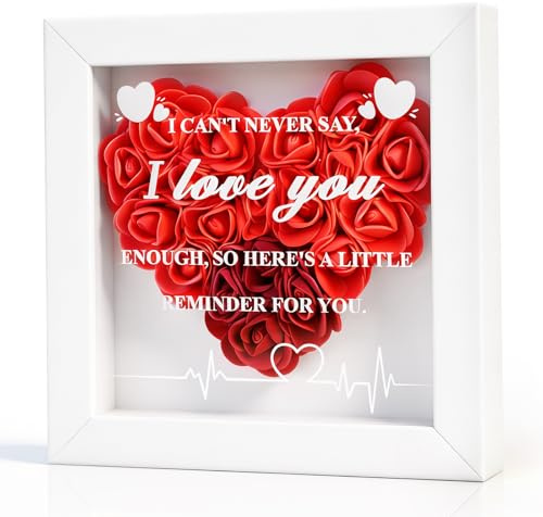 Couple Gifts for Her Him,Anniversary Rose Gifts,I Love You Gifts,Romantic Birthday Valentines Day Wedding Presents for Girlfriend Wife Fiancee Boyfriend Husband,Forever Roses Flower Box ﻿