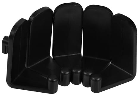 HOMOBABE Crochets pour Panneau Perforé Noir en Abs, Lot de 5 Crochets Simples Polyvalents pour Organisation Bureau et Gaming Setup