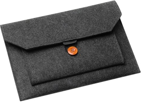 Roleader Business Laptop Felt Sleeve and Padded Bag for 14-Inch Devices, Tablet Storage Pouch, Black Protective Computer Holder for Work and Commuting