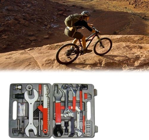 Lagomloot Bike Repair Tool Kit, 35-Piece Mountain Road Bike Maintenance Set with Wrenches Screwdrivers Tire Levers, Professional Cycling Toolbox for Home Garage Workshop