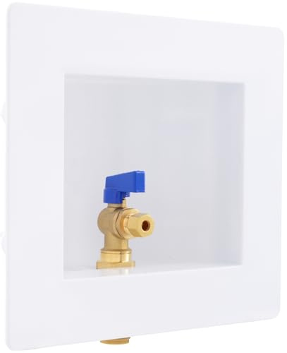 SharkBite Max 1/2 Inch x 1/4 Inch Compression Ice Maker Outlet Box, Push to Connect Brass Plumbing Fittings, PEX Pipe, CPVC, PE-RT, 25032