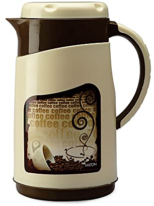 Milton Viva Tuff 1000 Isolierkanne, 1 Liter, braun, lebensmittelecht, griffig, heiß und kalt, auslaufsicher, geruchsdicht, geringes Gewicht