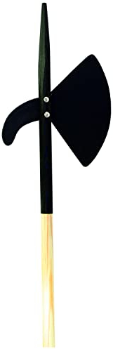 BestSaller 1022 Ritter Hellebarde aus Holz, 119cm lang, schwarz/Natur (1 Stück)