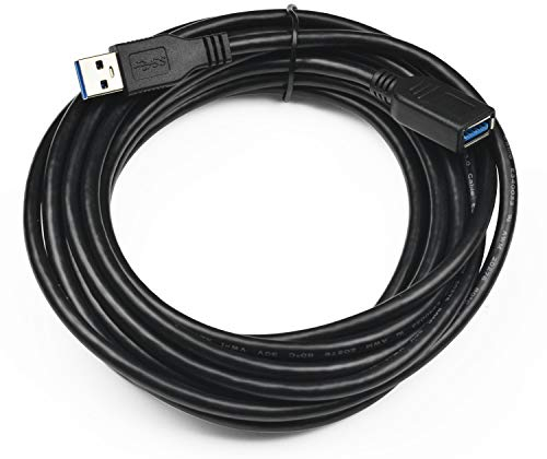 Incutex Cable de extensión USB 3.0 5GBit/s, Cable alargador con Conectores Macho y Hembra, 5m
