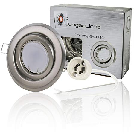 5W Einbaustrahler Tommy 5Watt GU10 230Volt 400Lumen 3000Kelvin Warmweiss Abstrahlwinkel 120Grad Schwenkbar Einbauleuchte Spot