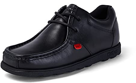 Kickers Fragma Mens Black Leather Lace Up Shoe - Size 8 - Black