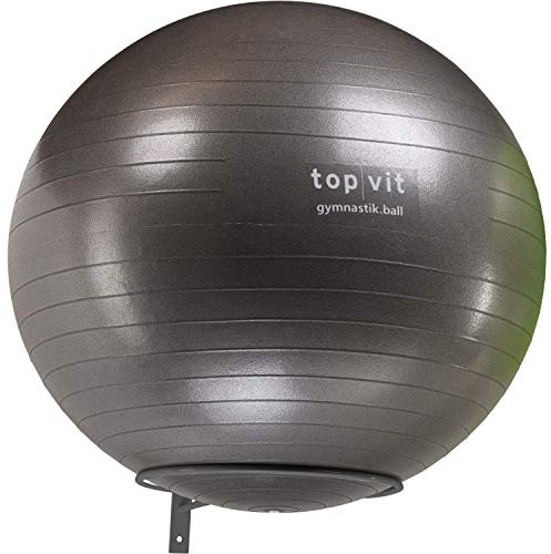 top vit® Premium Wandhalterung zur Aufbewahrung von einem Gymnastikball I Ø 32cm I Farbe: anthrazit