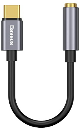 Baseus Adapter Typ C männlich 3,5 mm weiblich L54 Deep Grey Catl54-0G
