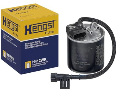 HENGST - Kraftstofffilter H412WK - Hochwertiger Kraftstoff-Leitungsfilter für KFZ - Entfernt Staub und Schmutz aus Otto- oder Dieselmotoren - Schützt das Einspritzsystem