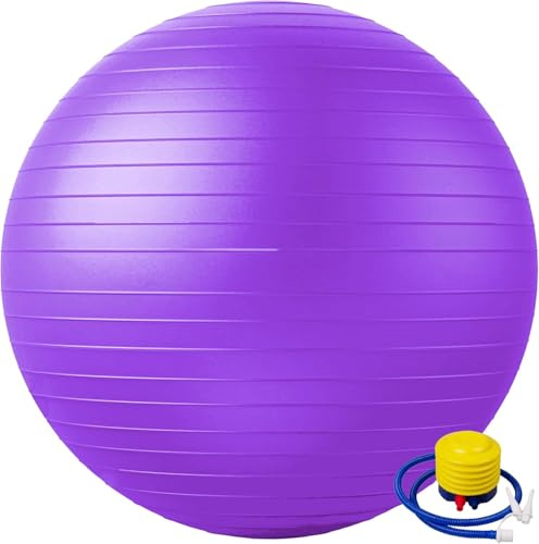 ONEX Extra Thick Exercise Pregnancy Ball | 75 cm Anti-Burst Exercise Ball | Anti-Slip Swiss with Pump for Yoga | Labour, Pilates, Fitness, Stability