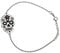 Aka Gioielli - Bracciale Ciondolo Teschio da Donna in Argento 925 Smaltato Nero e Cristalli
