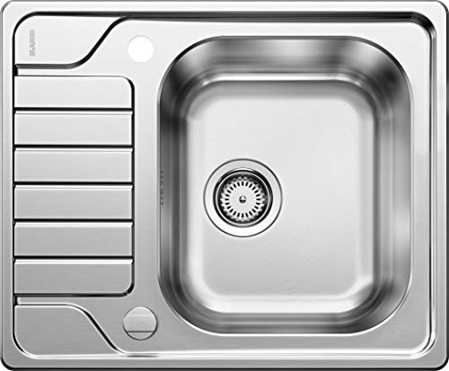 BLANCO DINAS 45 S Mini | Edelstahl | Einbauart: Einbau von Oben | reversibel | für 45 cm breite Unterschränke | Widerstandsfähig gegenüber Kratzern