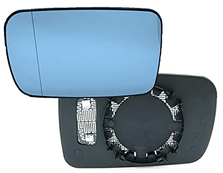HZ-DESIGN kompatibel mit Spiegelglas Spiegel Glas Blau Links asphärisch beheizbar für BMW E46 Coupe + Cabrio