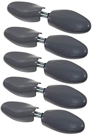 DELFA 5 paia di tendiscarpe in plastica, leggere, con molla a spirale per scarpe da sneaker a scarpe stringate (44-46 EU)