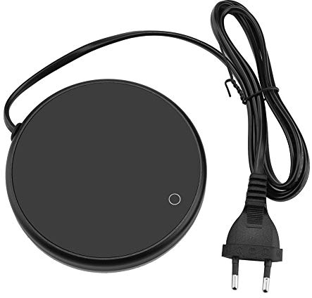 220-V-Getränkewärmer, Kaffeewärmer, elektrischer Getränkewärmer mit Smart-Touch-Schalterwärmer, tragbarer, automatisch abschaltbarer Desktop-Getränkewärmer, Heizkissen (schwarz), Untersetzer