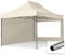 TOOLPORT Faltzelt Faltpavillon Pavillon 3x4,5m - mit 2 Seitenteilen (Panoramafenster) Premium Dach Partyzelt Creme
