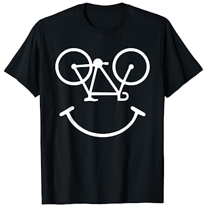 Fahrrad Gesicht Lachen T-Shirt