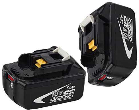 2Stück BL1850B 5.0Ah Ersatz für Makita 18V Akku BL1850B BL1840B BL1830B BL1820B BL1850 BL1840 BL1830 BL1820 1820 Mit LED-Ladeanzeige