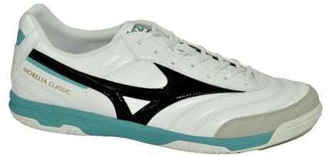 Mizuno Unisex Morelia Sala Classic In Hallenfußballschuhe, Weiß-Schwarz, 44 EU